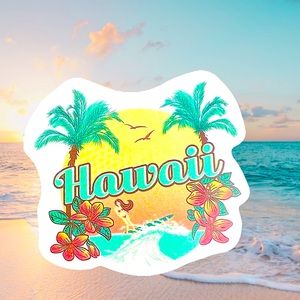 Hawaii Aloha State Ohana Shaka Travel 808 Samoan Love Deco Single Sticker